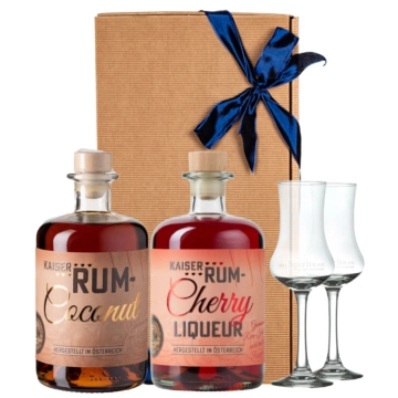 Prinz Geschenk-Set Rum Coconut Likör mit Inländerrum mit Rum Kirsche Likör mit Inländerrum