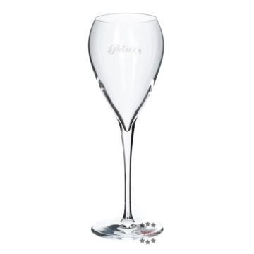 Prinz: Traditionslikör Glas mit Prinz-Gravur (Glas mit Stiel) / H: 20 cm 