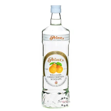 Prinz: Williams-Birnen Schnaps / 40% Vol. / 1,0 Liter-Flasche