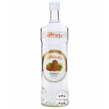 Prinz: Zirben Schnaps - Kräuter-Schnaps aus Zirbenzapfen / 40 % Vol. / 1,0 Liter-Flasche