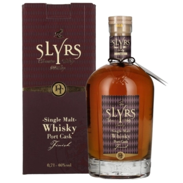 Slyrs Port Fass finished Whisky / 46 % Vol. / 0,7 Liter-Flasche in Karton
