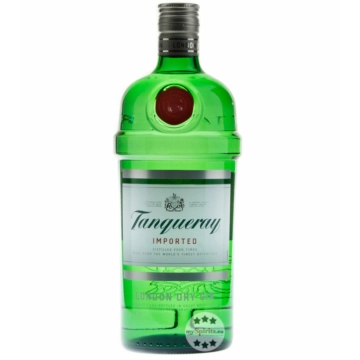Tanqueray London Dry Gin Imported – Der Klassiker für Martini & Co / 47,3 % Vol. / 1,0 Liter-Flasche