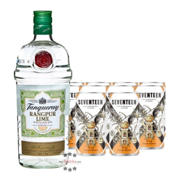 Gin Tonic Set: Tanqueray Gin Rangpur (41,3 % Vol. / 1,0 Liter) + 10 x 1724 Tonic Water (0,2 Liter) inkl. 2,50 € 