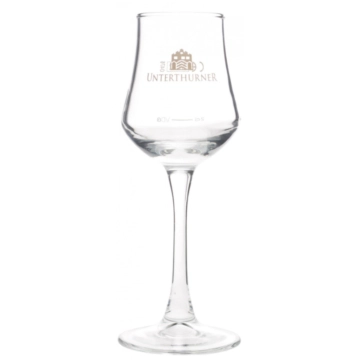 Unterthurner Schnapsglas mit Stiel / 2cl Eichstrich / H: ca. 14 cm