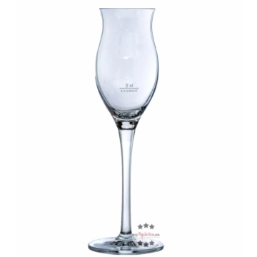 Ziegler Ritzenhoff Obstbrandglas – Kelchglas mit Stiel / 2cl Eichstrich / H: ca. 20 cm