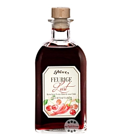 Prinz Feurige Lust Kirschlik&ouml;r mit Chili Sommerlik&ouml;r / 16 % vol / 0,5 Liter-Flasche