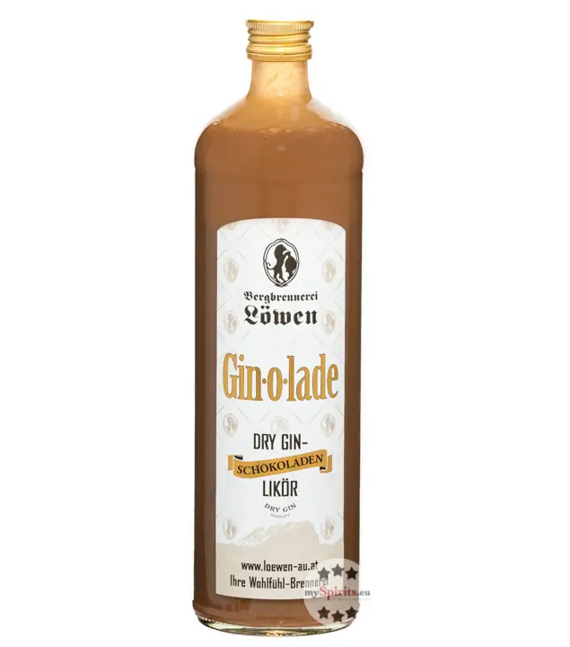 Löwen Gin-o-lade – Schokoladenlikör mit Dry Gin / 25 % Vol. / 0,7 Liter-Flasche