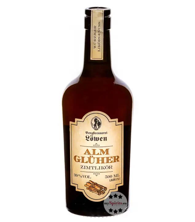 Löwen Almglüher Zimtlikör / 30% Vol. / 0,5 Liter - Flasche