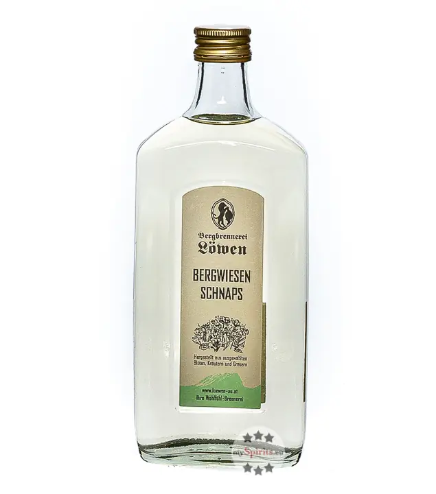 Löwen: Bergwiesen-Schnaps  / 40% Vol. / 0,5 Liter - Flasche