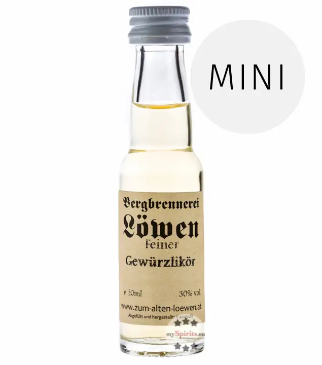 Löwen: Feiner Gewürzlikör / 30% Vol. / 0,02 Liter - Flasche