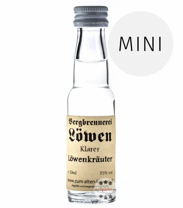 Löwen: Klarer Löwen Kräuter / 35% Vol. / 0,02 Liter - Flasche