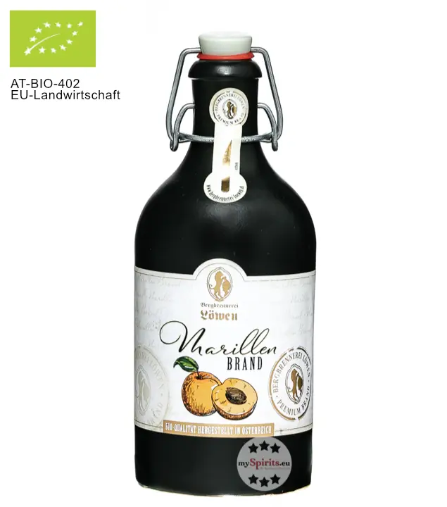 Löwen Marillenbrand Bio / 40 % vol / 0,5 Liter-Flasche