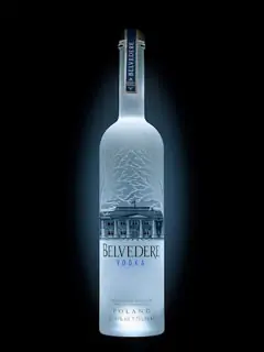 Belvedere Vodka in der 1,75 Liter-Flasche mit Bodenlicht