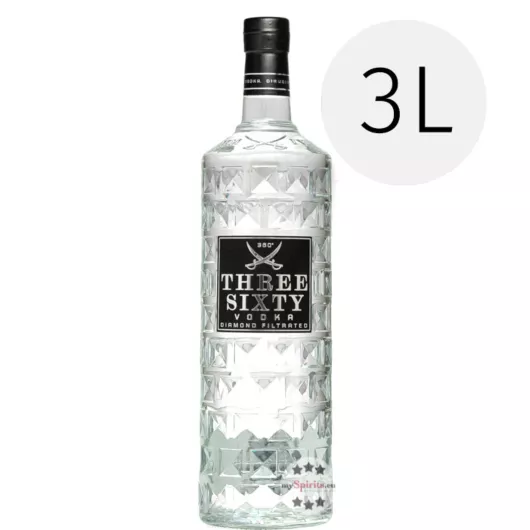 Premium Vodka - Three Sixty 3L Magnumflasche